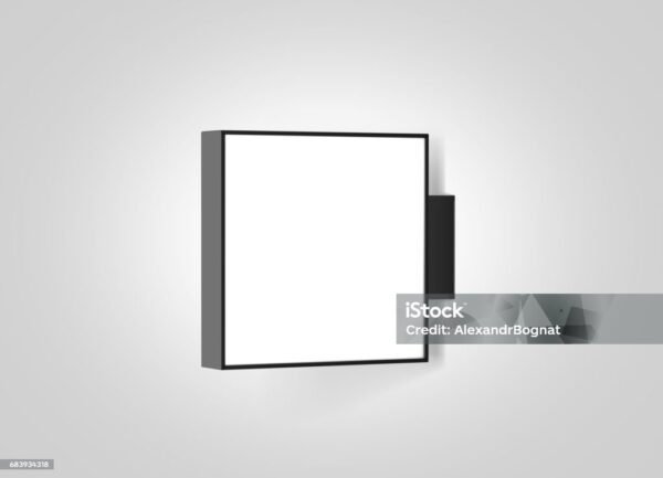 BANDEROLA LUMINOSA DE ALUMINIO DE 50x50CM PERSONALIZABLE - Imagen 2